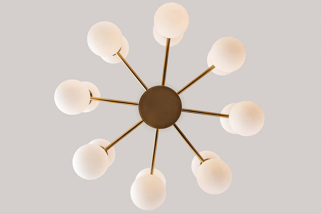 Astoria Round Modern Brass Chandelier