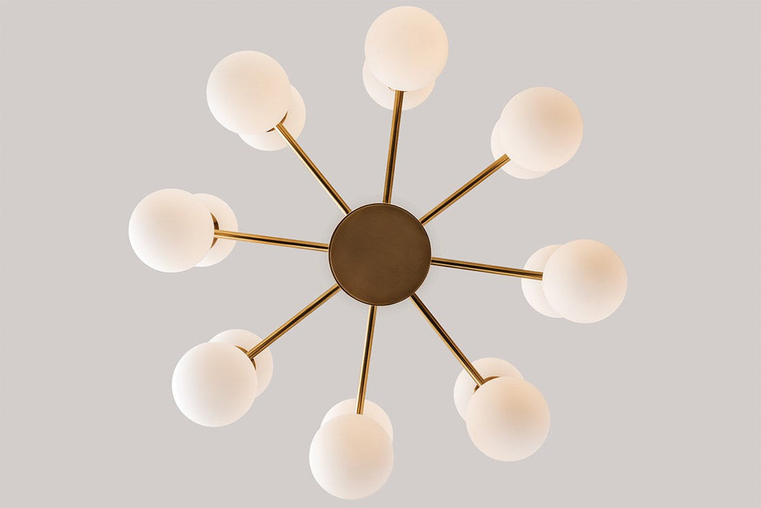 Astoria Modern Brass Chandelier - 3316-AGB-CE - Hudson Valley