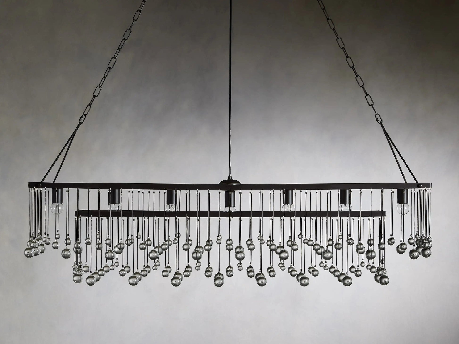 Aubrey Crystal Ball  Rectangular Chandelier 47'' 60''