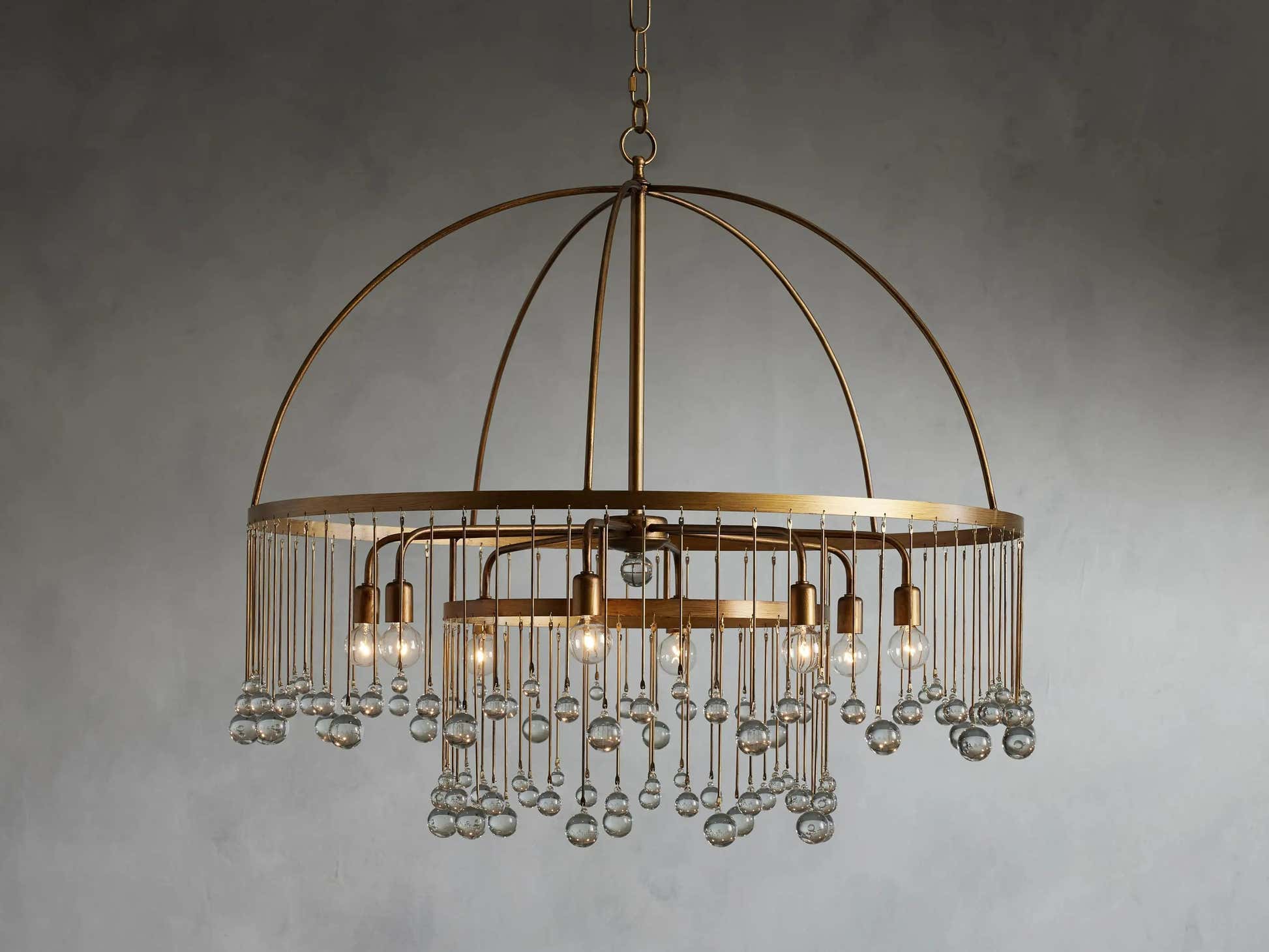 Aubrey Crystal Ball Round Chandelier 5 Light / 8 Light