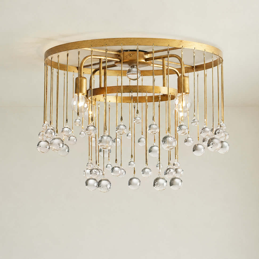 Aubrey Crystal Ball Flushmount Lamp