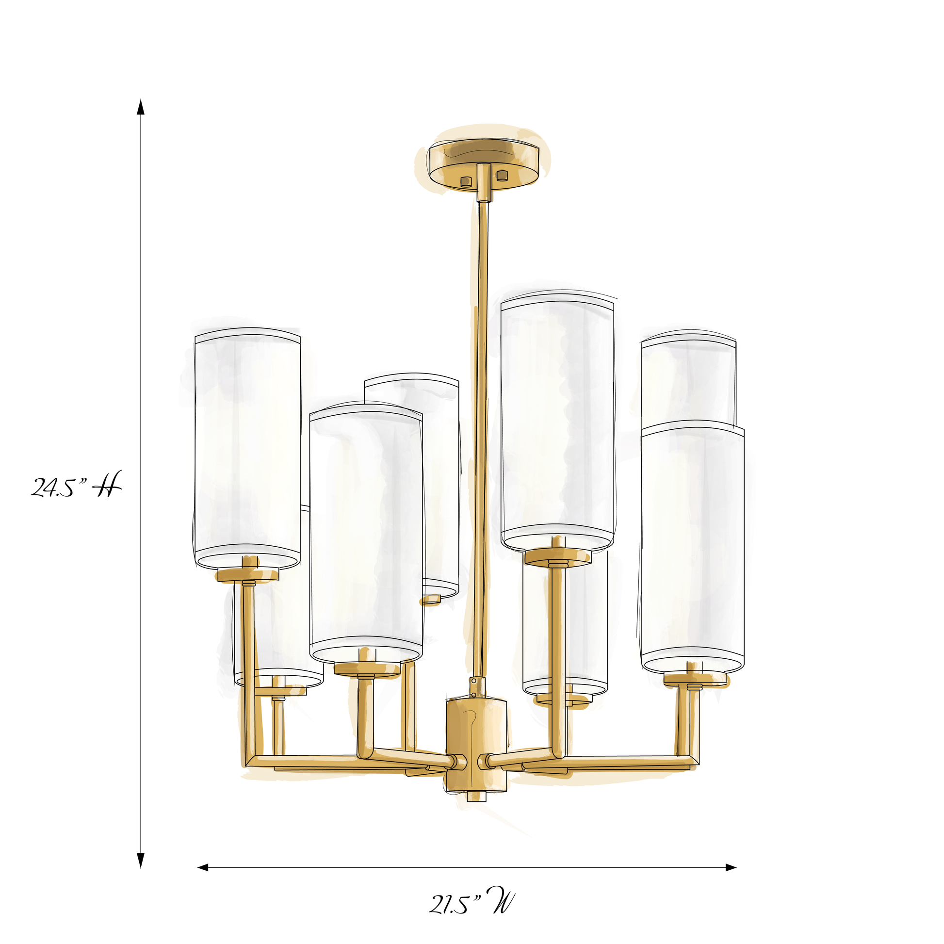 Augustus Modern Mid Size Chandelier