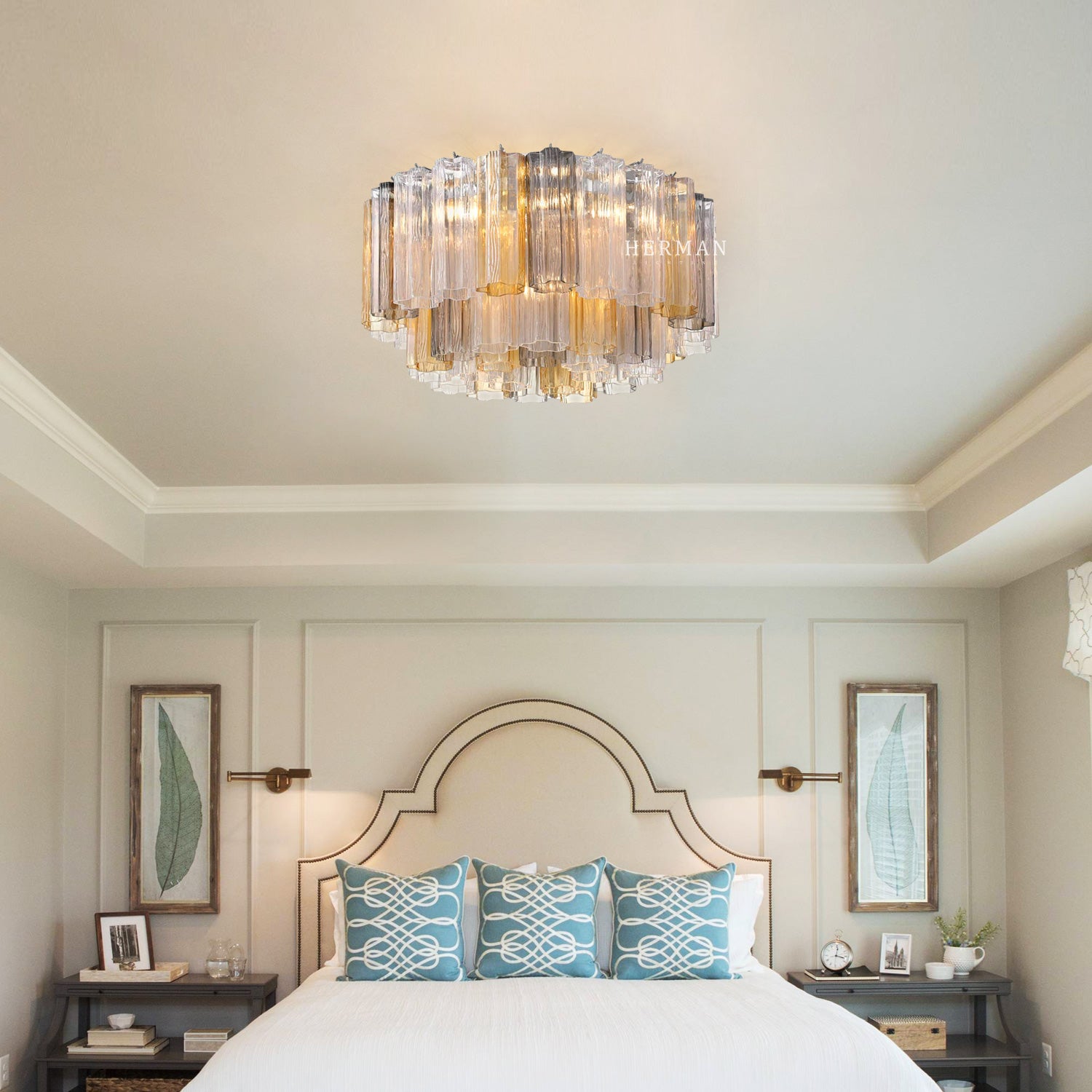 Addis Murano Glass Flushmount 22"/32"