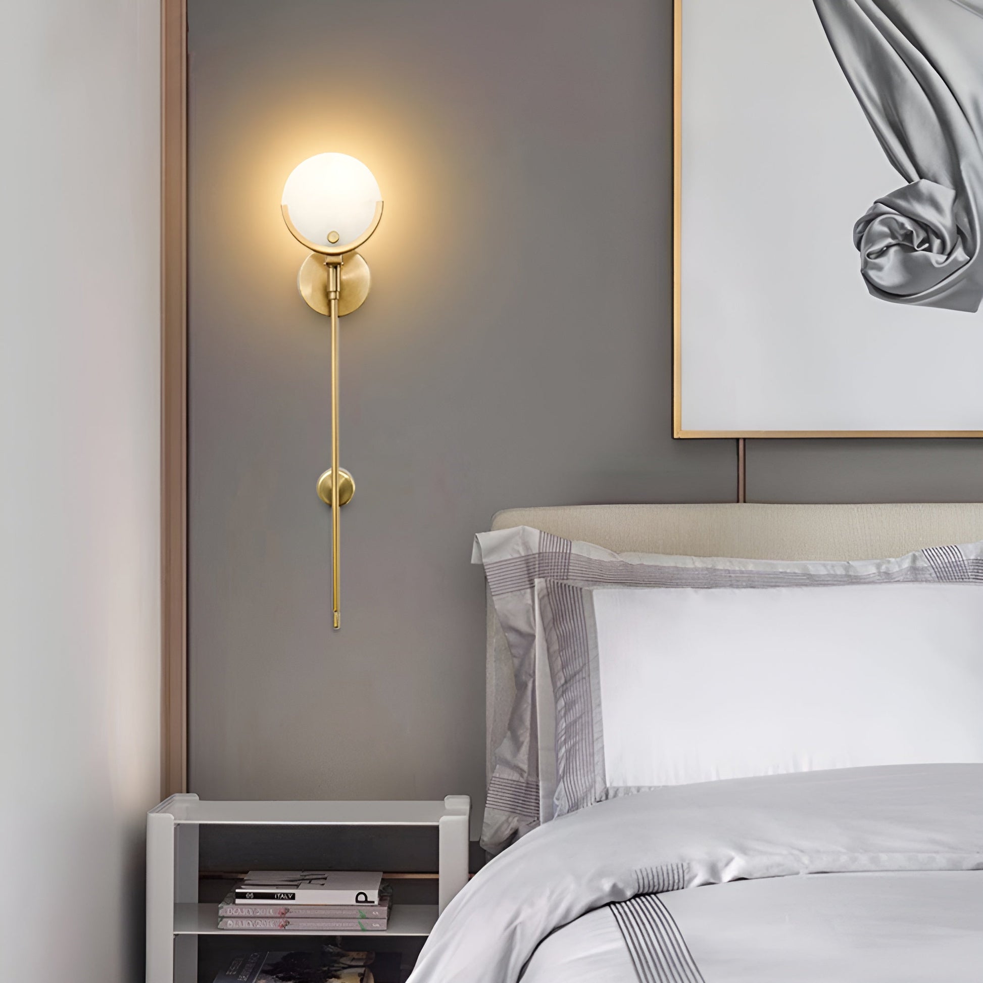 Ava Brass Wall Lamp