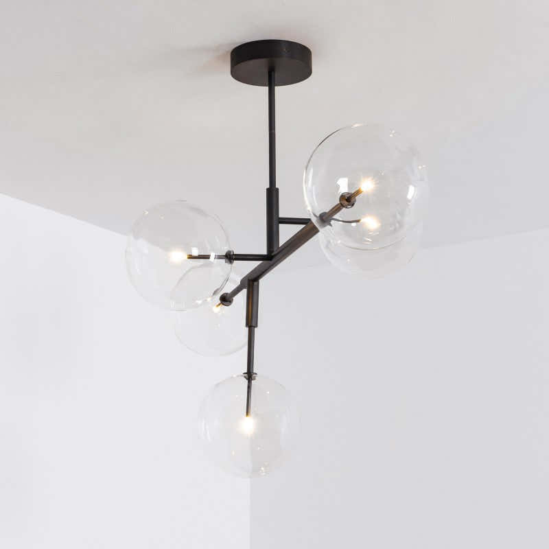 Aero 5-Light Modern Brass Chandelier
