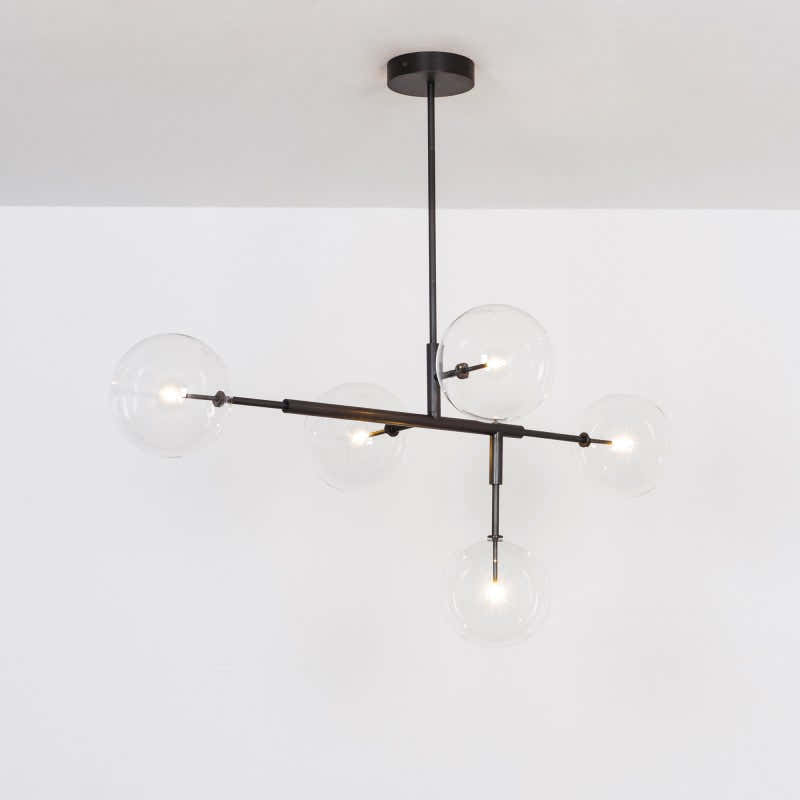 Aero 5-Light Modern Brass Chandelier