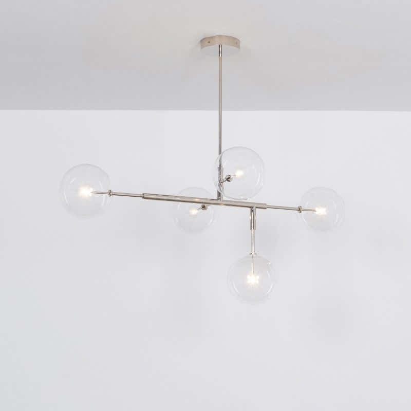 Aero 5-Light Modern Brass Chandelier