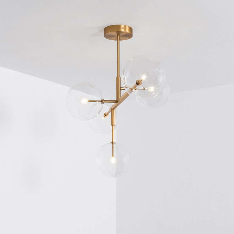 Aero 5-Light Modern Brass Chandelier