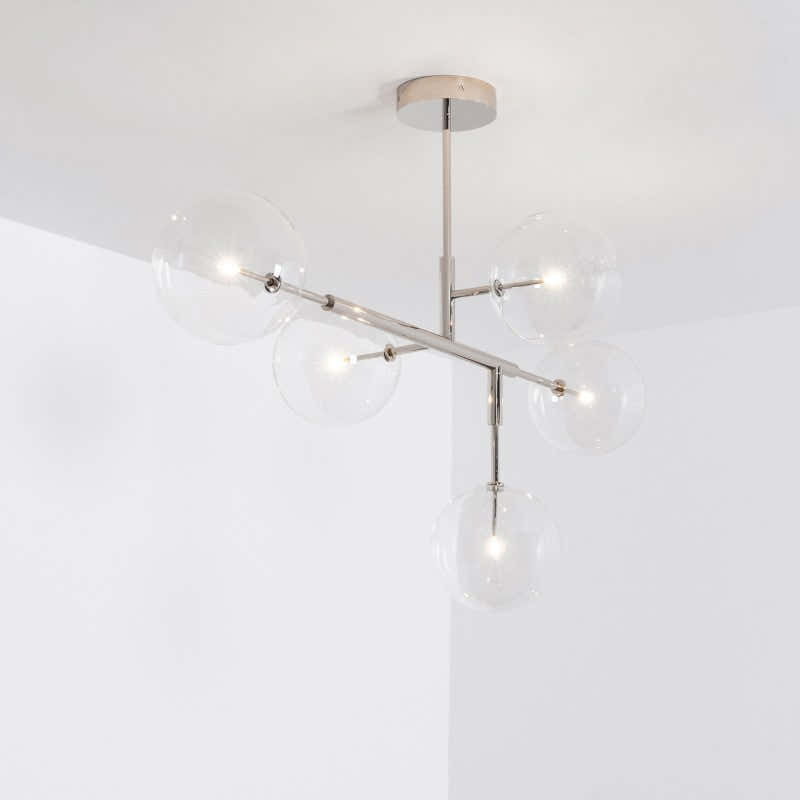 Aero 5-Light Modern Brass Chandelier