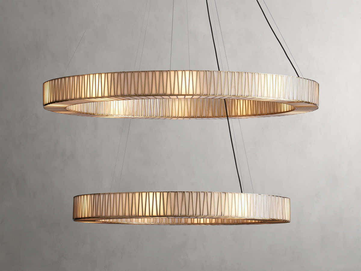 Junet 2-Tier Round Chandelier 47.25"W 60"W