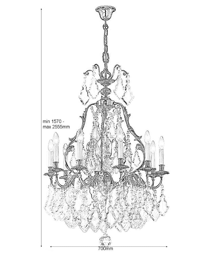 Belgravia Crystal Glass Chandelier CRY510FG - (Multiply Finishes) - Christopher Hyde