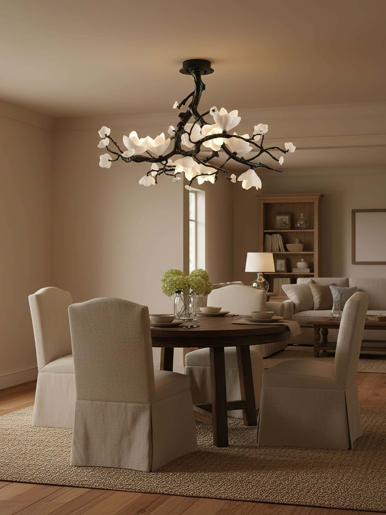Black Branch Copper Tree Chandelier