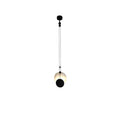 Black Paint Iron Disc Marble Pendant Lamp