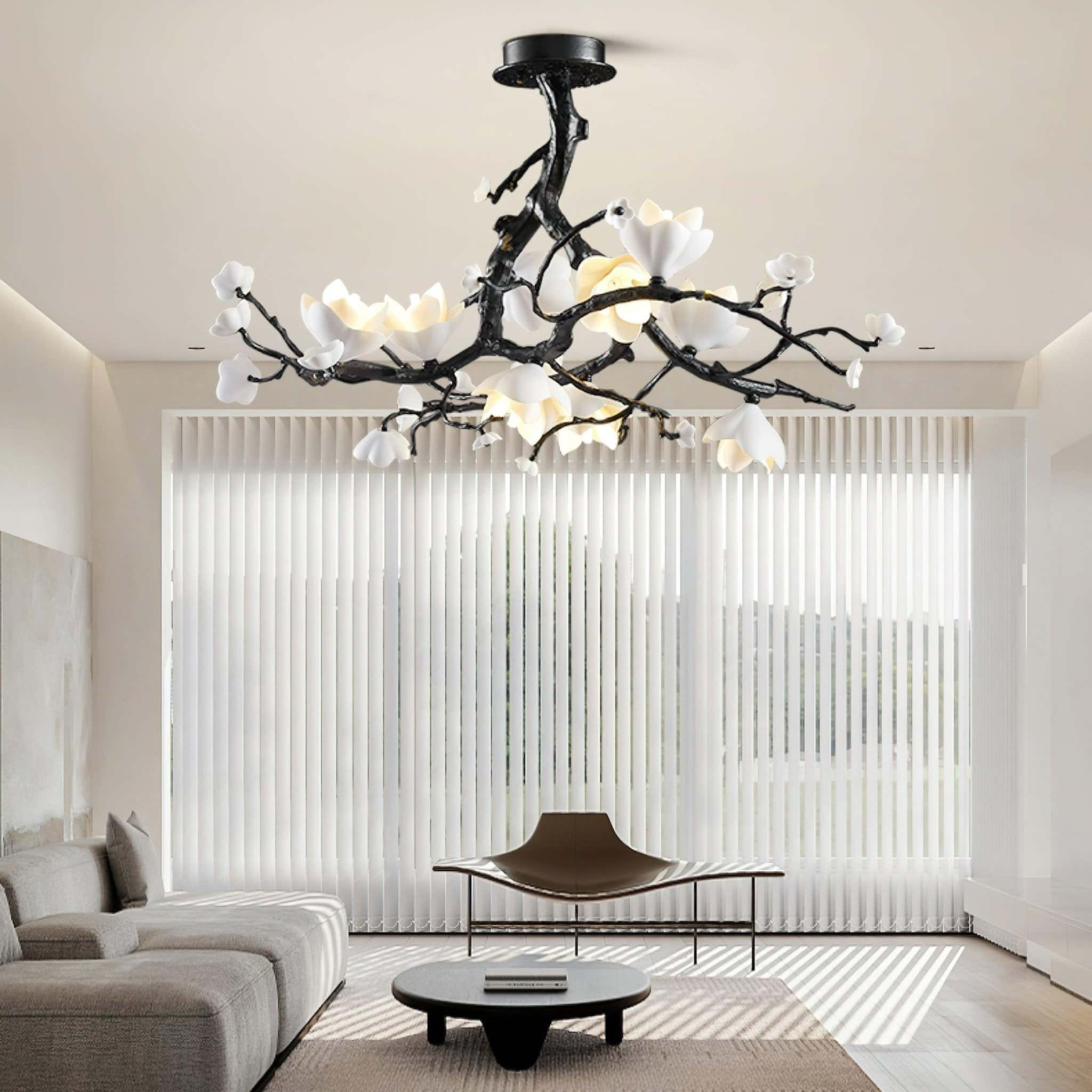Black Branch Copper Tree Chandelier