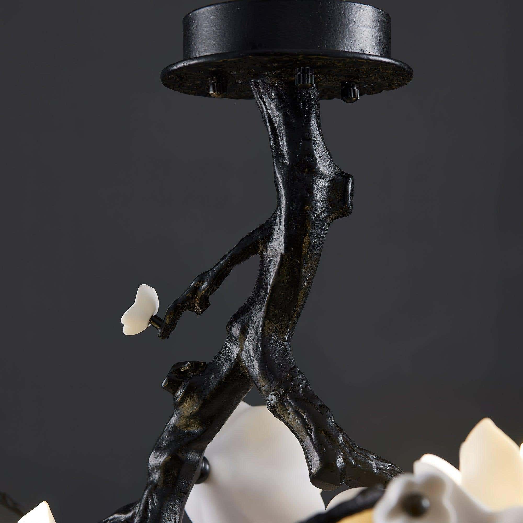 Black Branch Copper Tree Chandelier