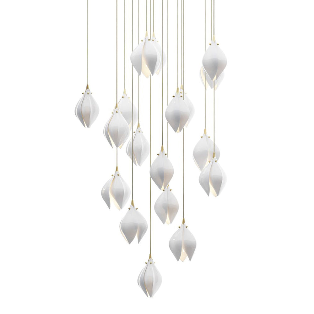 Bloom Porcelain Petals Pendant Light