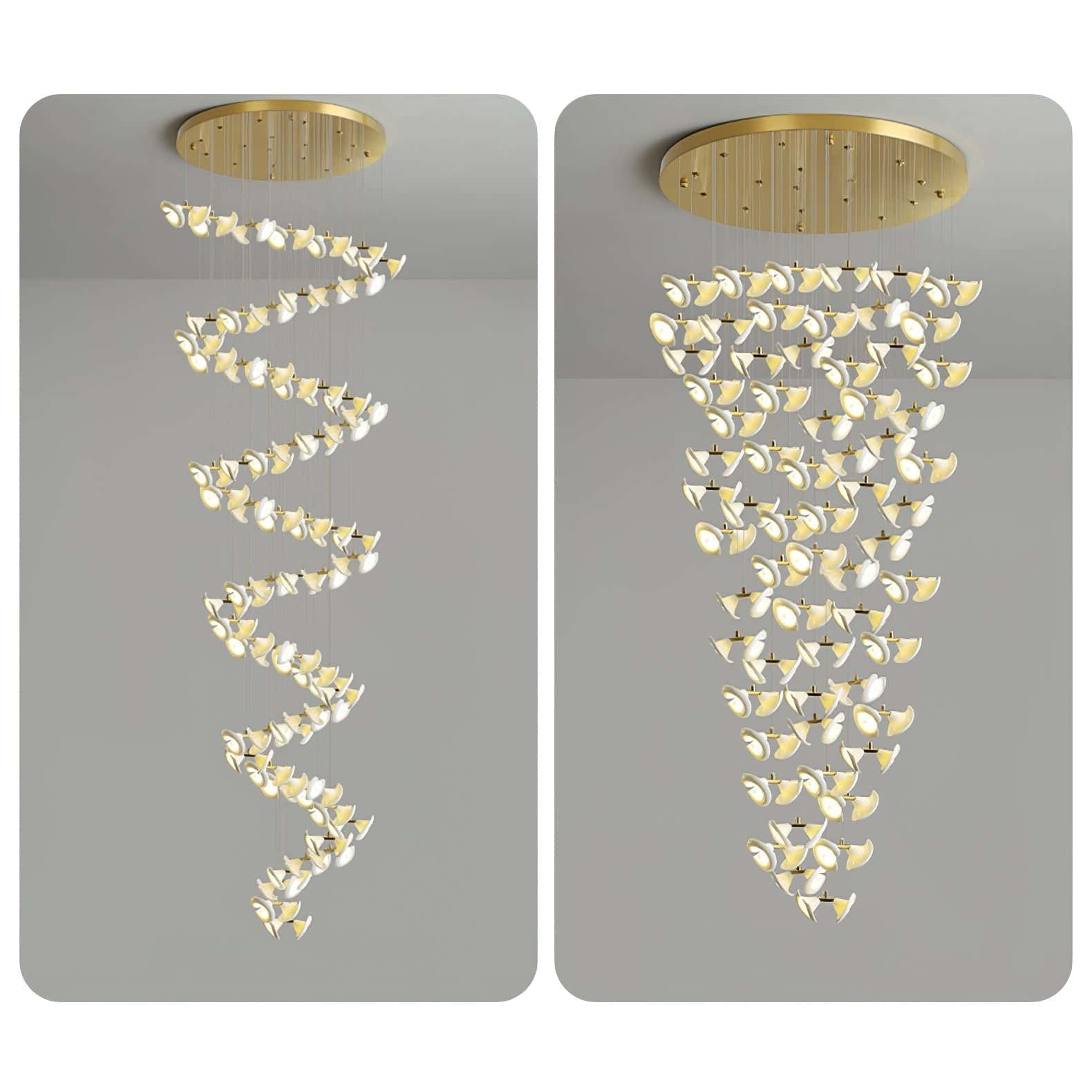 Blossom Double Horn Chandelier