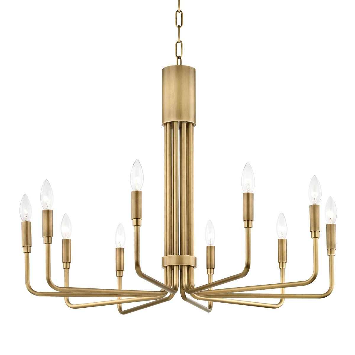 Brigitte Modern Brass Chandelier [2 Sizes] - Mitzi