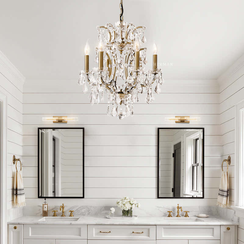 Rocaille Iron & Crystal Chandelier