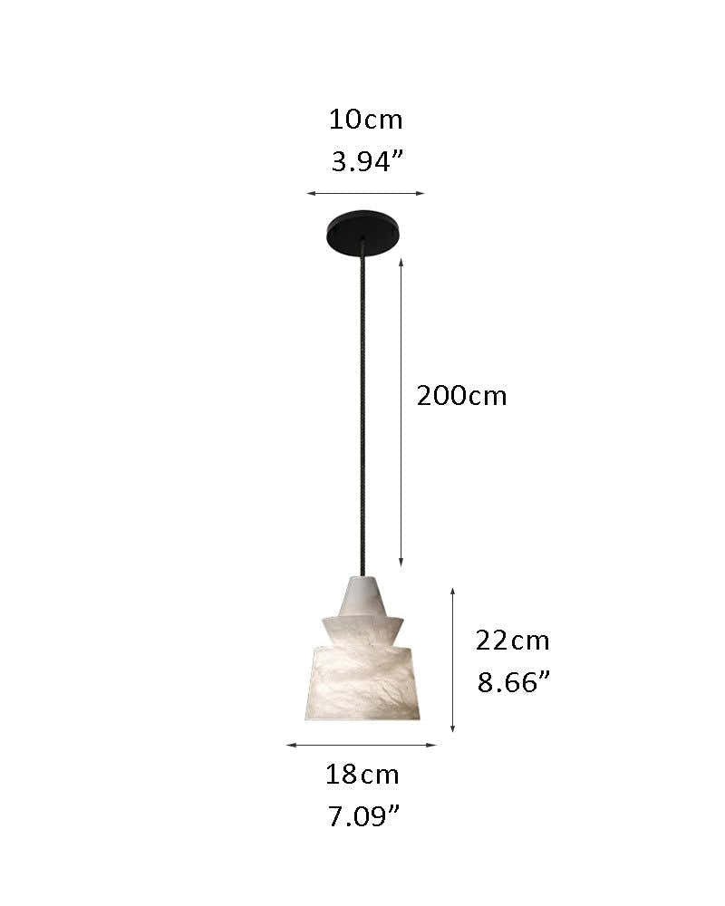 Brianna Alabaster Dining Table Pendant Modern Stacked Conical Pendant Light