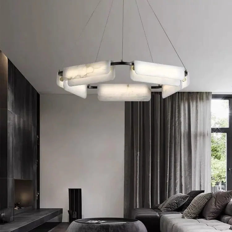 Alabaster Modern Bedroom Chandeliers