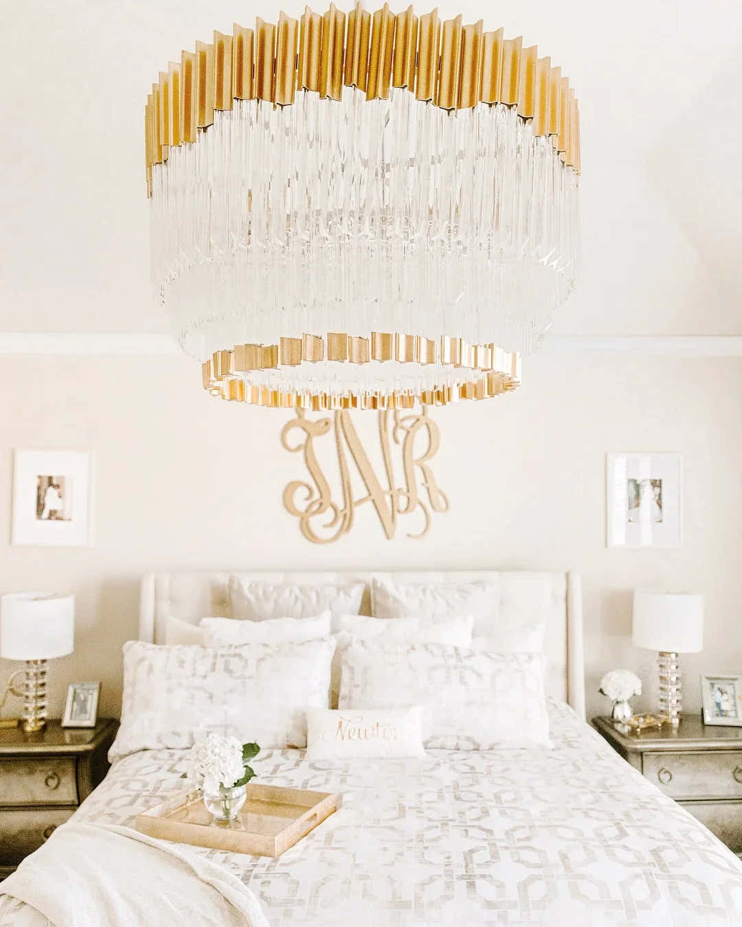 Charisma 10 Light Pendant - Gold Leaf W Polished Stainless