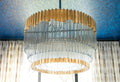 Charisma 10 Light Pendant - Gold Leaf W Polished Stainless