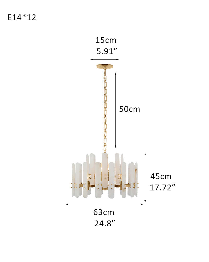 Large Alabaster Rectangular Chandelier Wide 40“ 45” with Chrome Frame for dining room