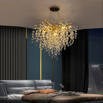 Modern Crystal Branch Chandelier For Living Room