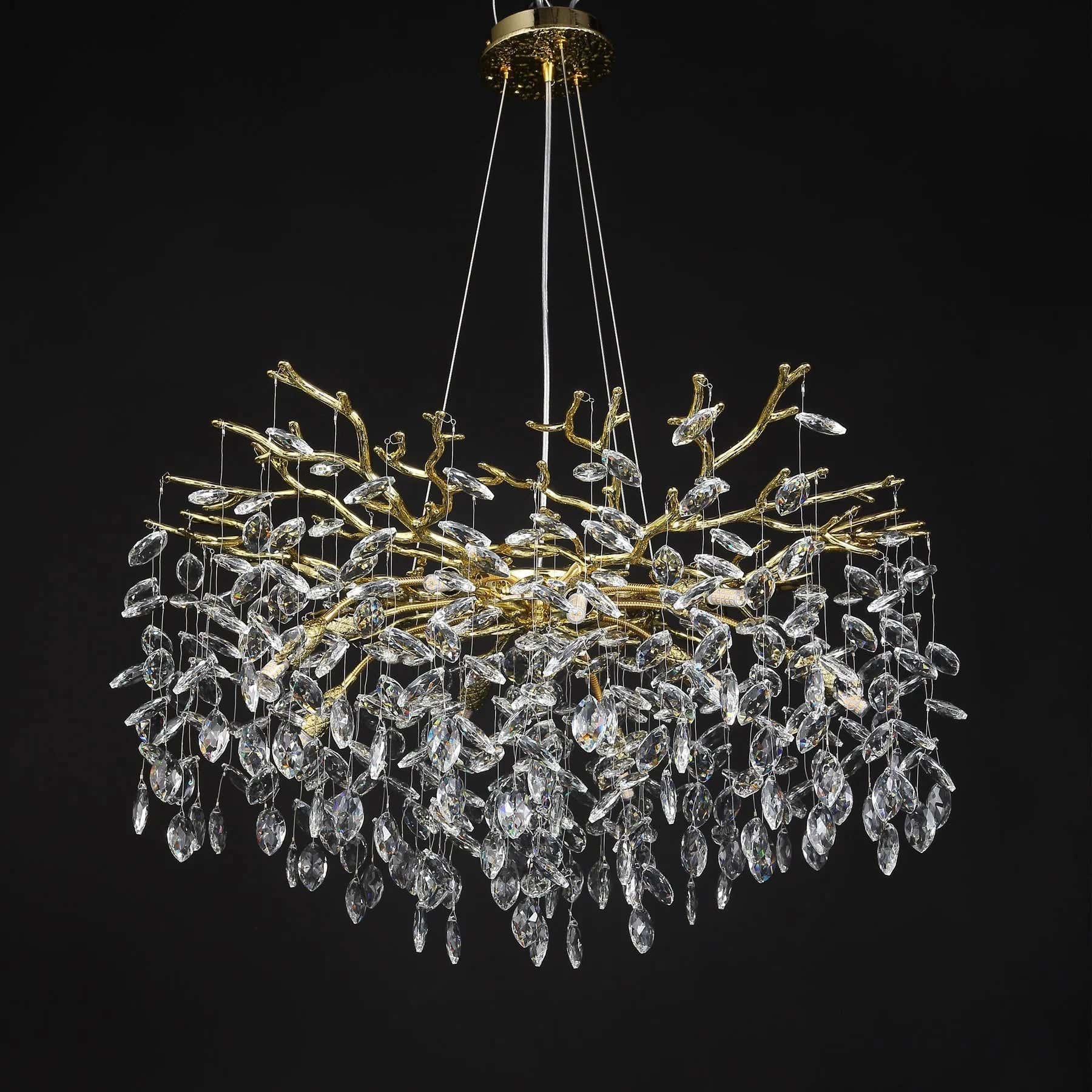 Modern Crystal Branch Chandelier For Living Room
