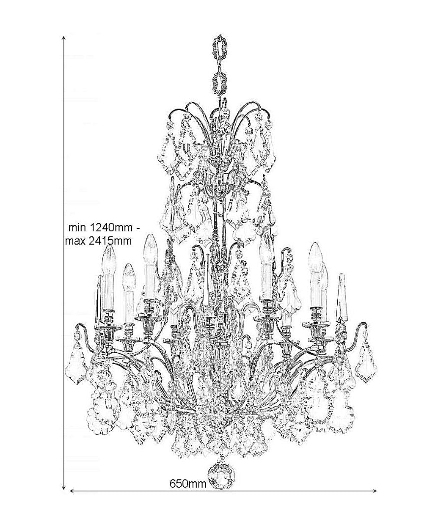 Carlton Crystal Glass Chandelier VF310AS - (Multiply Finishes) - Christopher Hyde