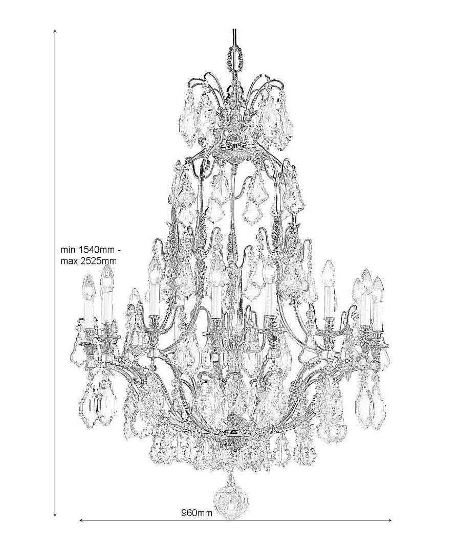 Carlton Crystal Glass Chandelier  VF315AFG - (Multiply Finishes) - Christopher Hyde