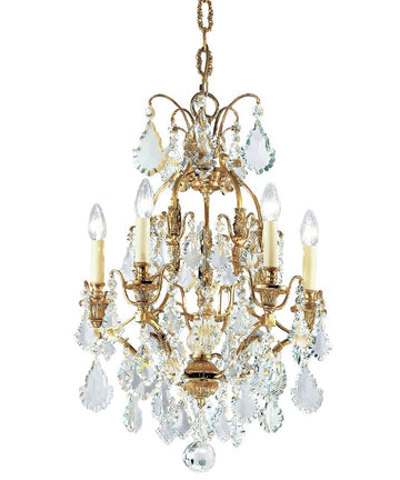 Carlton Crystal Glass Chandelier VF325AFG - (Multiply Finishes) - Christopher Hyde