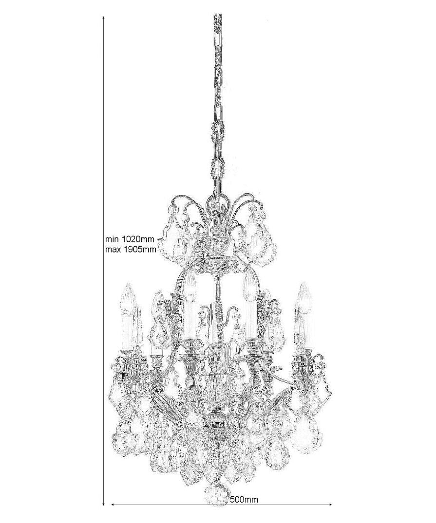 Carlton Crystal Glass Chandelier VF326AFG - (Multiply Finishes) - Christopher Hyde