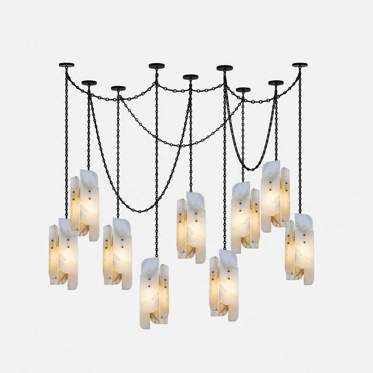 Cascading Chain Cluster Chandelier