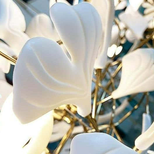 Ceramic Ginkgo Branch Chandelier D