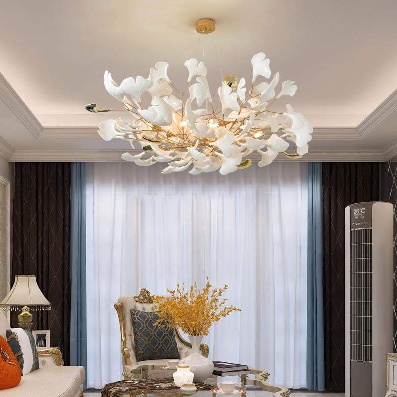 Ceramic Ginkgo Petal Chandelier D