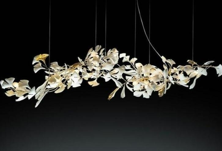 Ceramic Ginkgo Branch Chandelier D