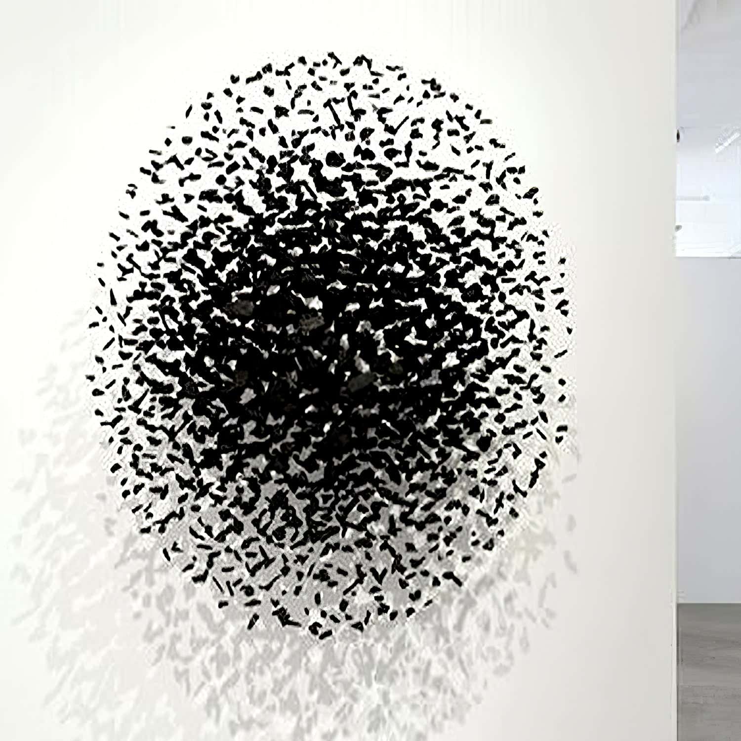 Charcoal Cascade Pixel Chandelier