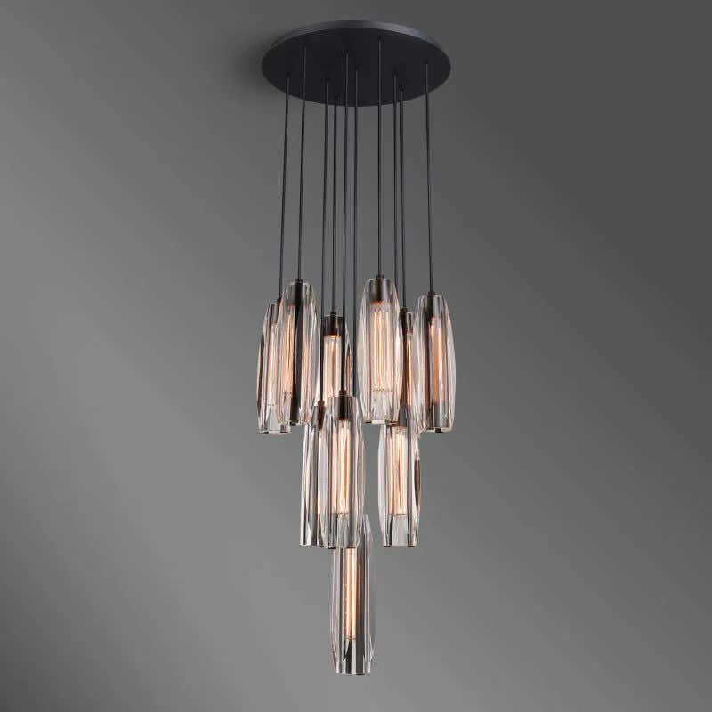 Chartier Crystal 10-Light Round Chandelier