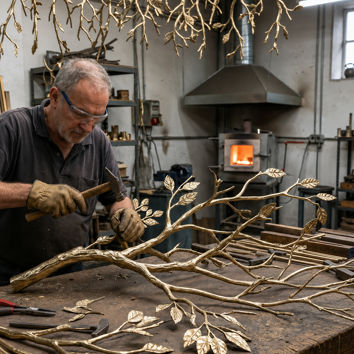 Handcrafted Copper Branches