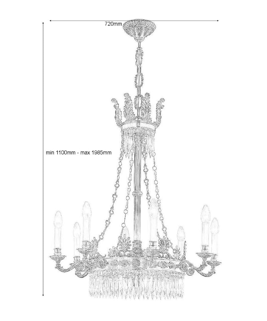 Cheltenham Crystal Glass Chandelier CF958FG - (Multiply Finishes) - Christopher Hyde