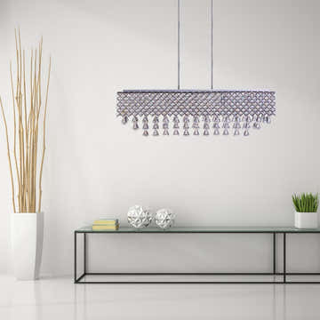 Cinderella Crystal Rectangular Chandelier // 12 Light