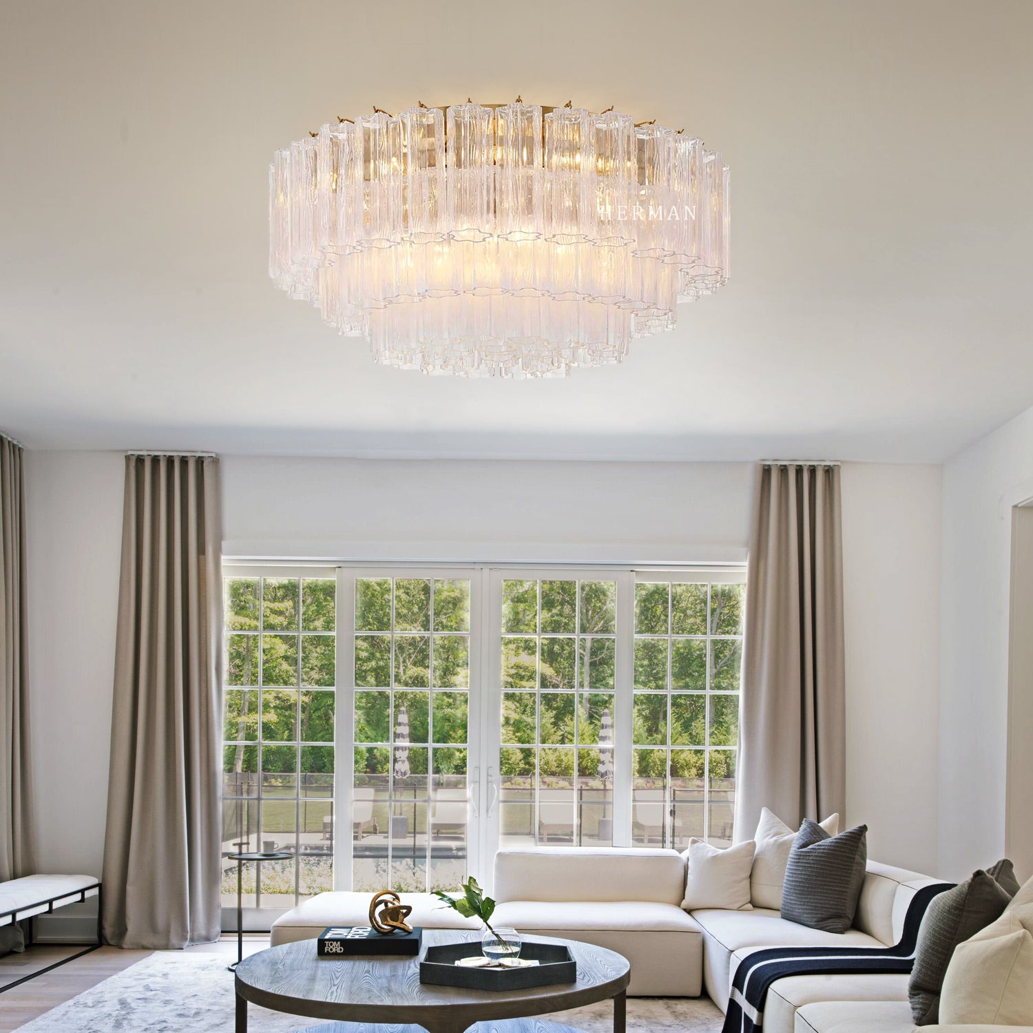 Addis Murano Glass Flushmount 22"/32"