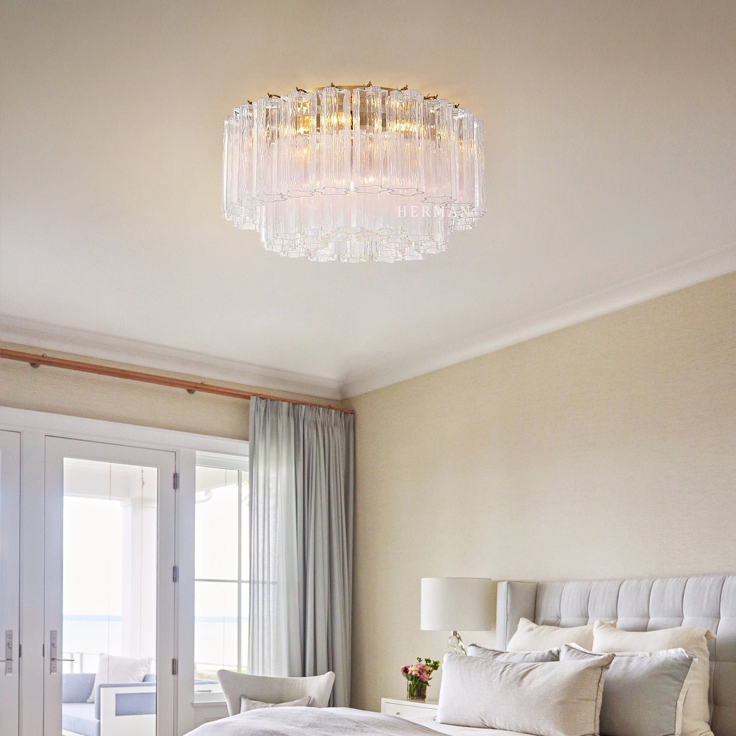 Addis Murano Glass Flushmount 22"/32"