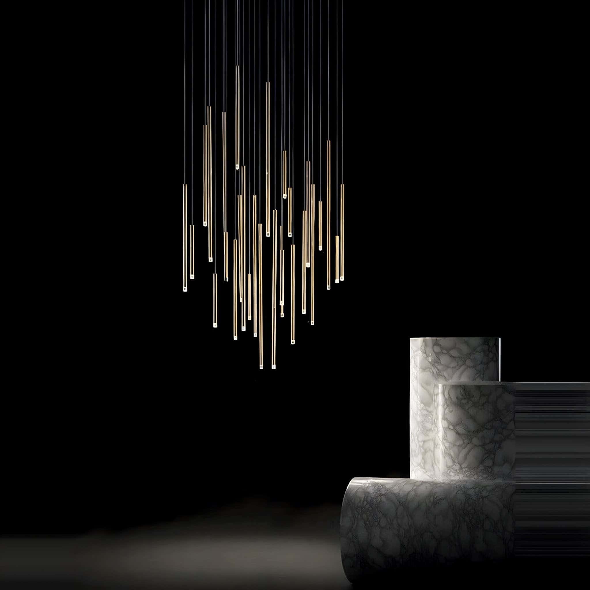 Tube chandelier