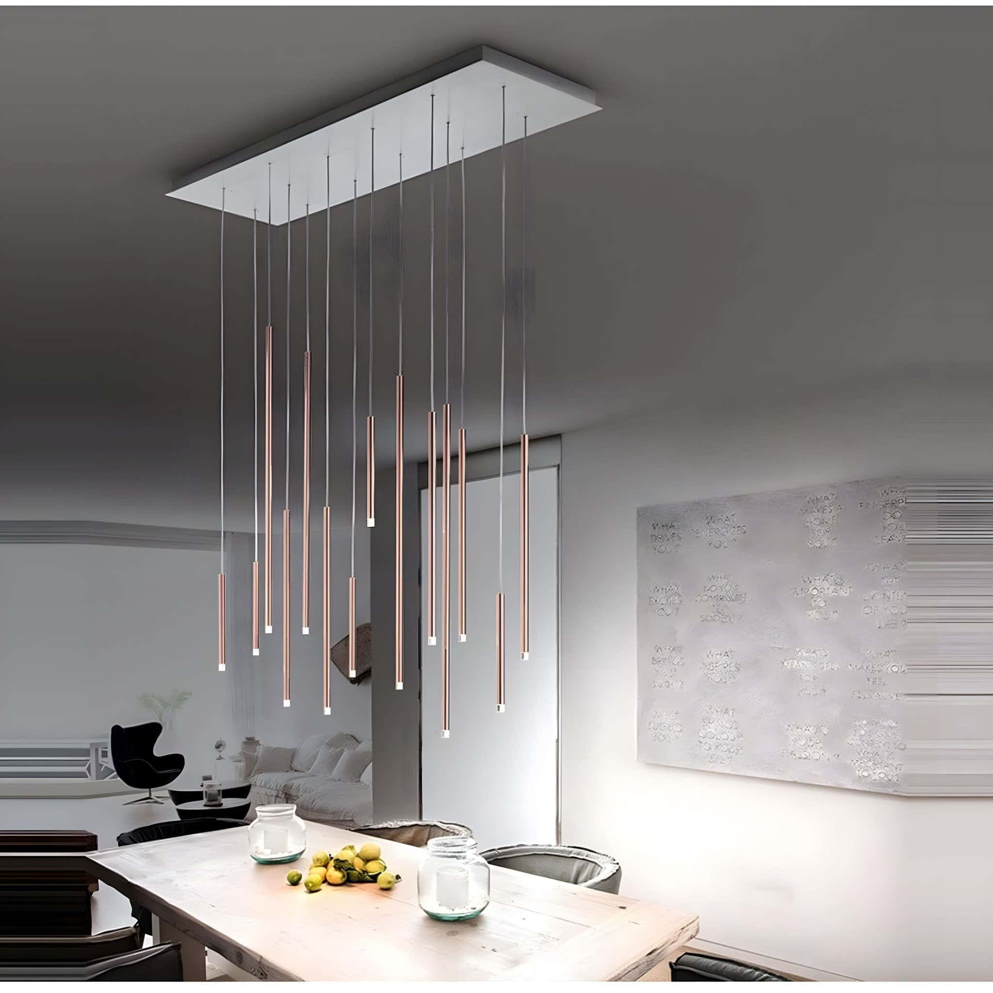 Tube chandelier