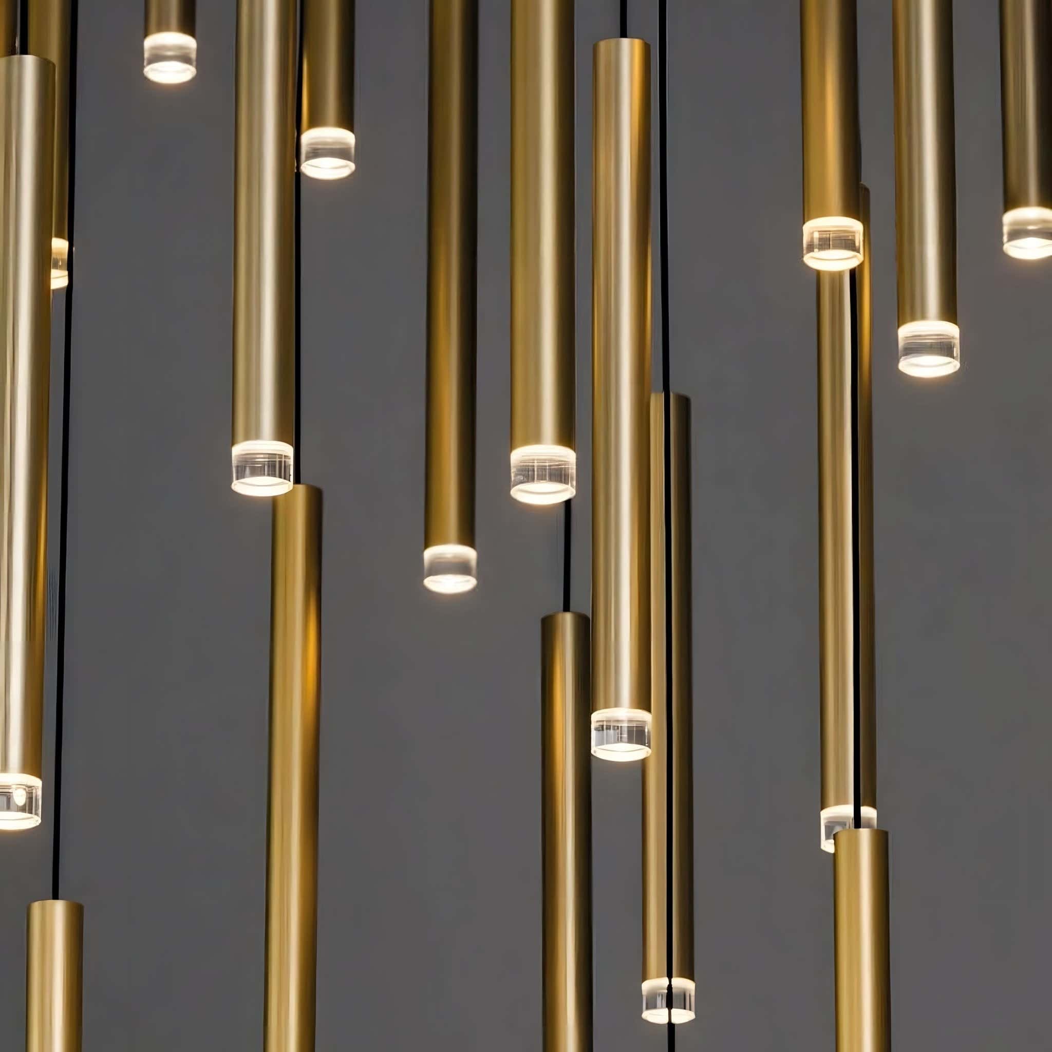 Tube chandelier