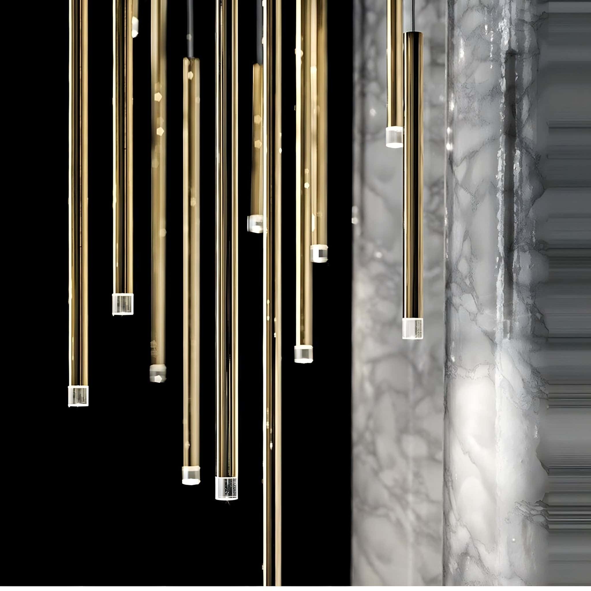 Tube chandelier