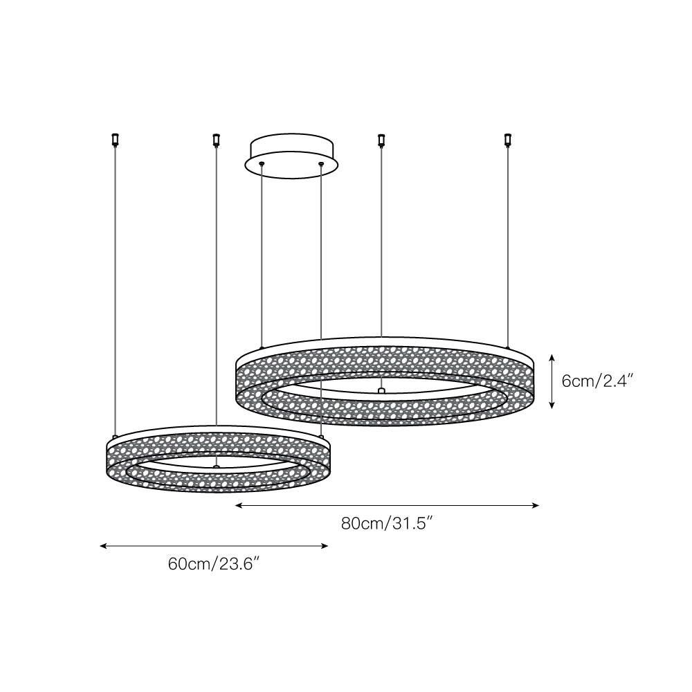 Coblitz Round LED Chandelier